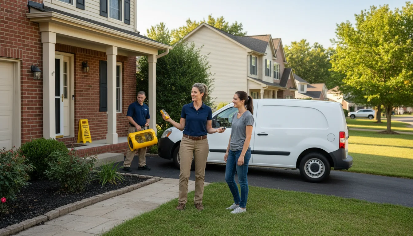 Residential water damage restoration in Calumet, OK